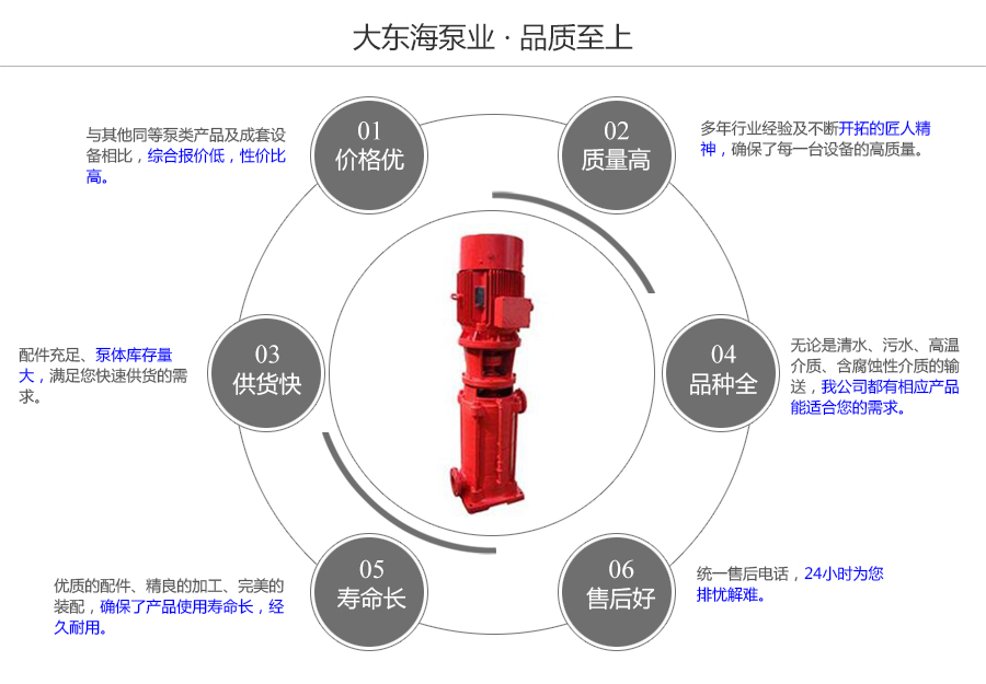 大東海泵業(yè)立式多級消防泵質(zhì)量保證圖